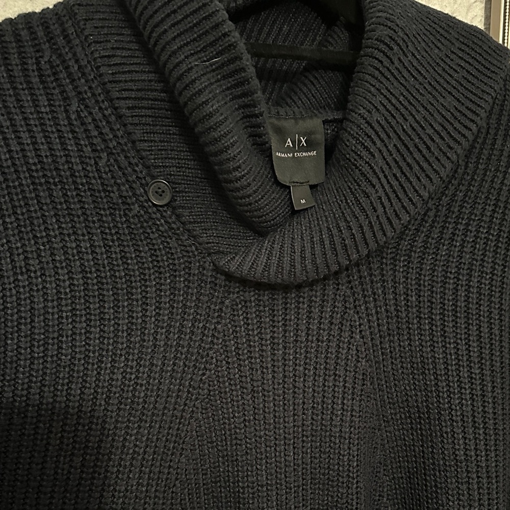 A/X Armani Exchange Men's Dark Gray Turtleneck Sweater